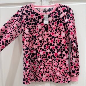 Vera Bradley Pink and Navy Heart Pajama Top